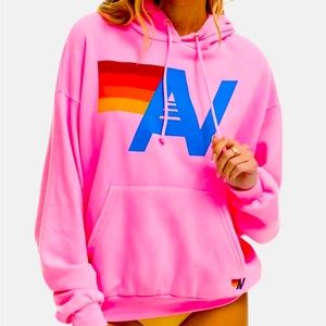 Pink Aviator Nation Hoodie Size L